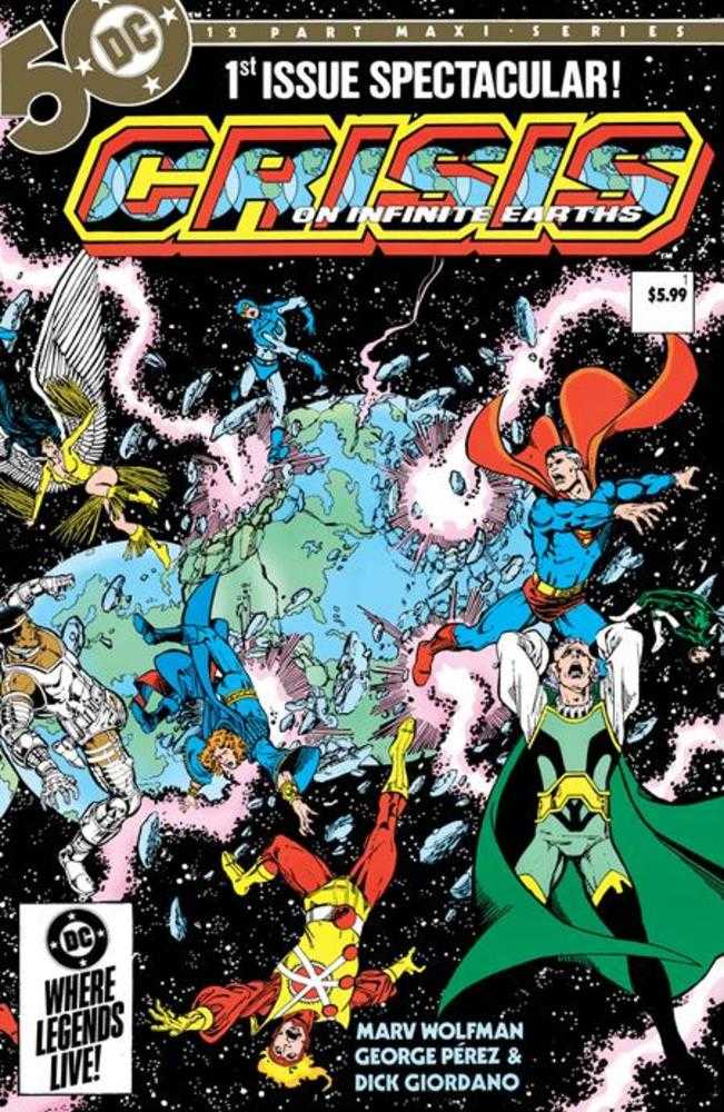 DC Comics Crisis On Infinite Earths #1 George Perez Foil Facsimile Variant