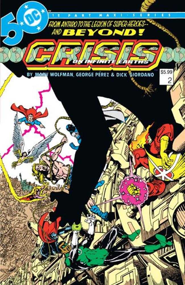 DC Comics Crisis On Infinite Earths #2 George Perez Foil Facsimile Variant