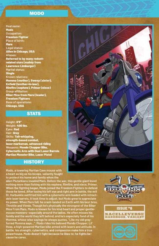 Oni Press Biker Mice From Mars (2025) #6 Patrick Spaziante