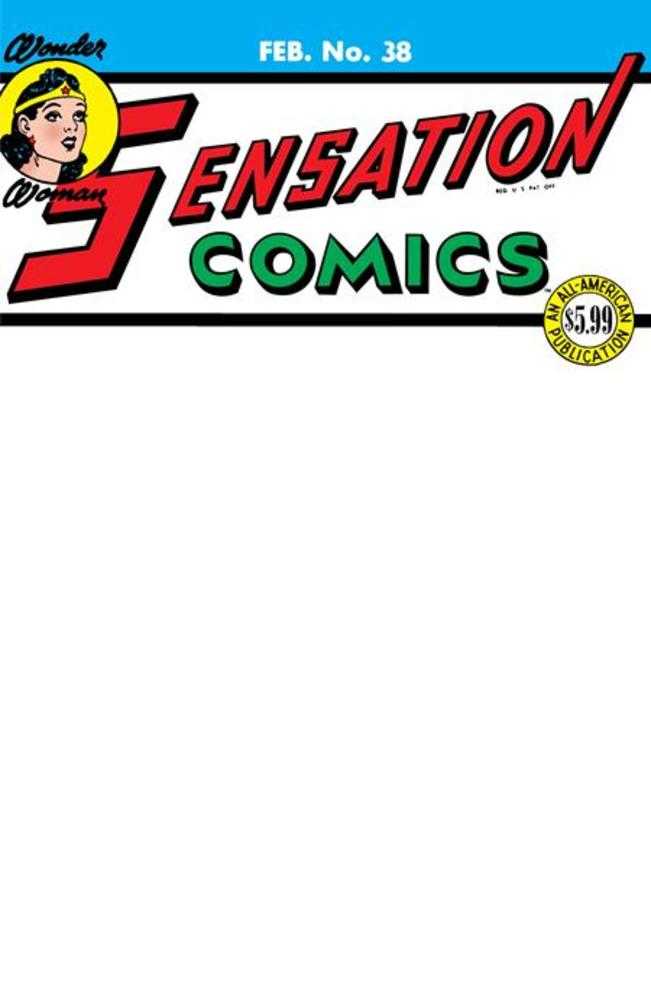 DC Comics Sensation Comics #38 Blank Facsimile Edition