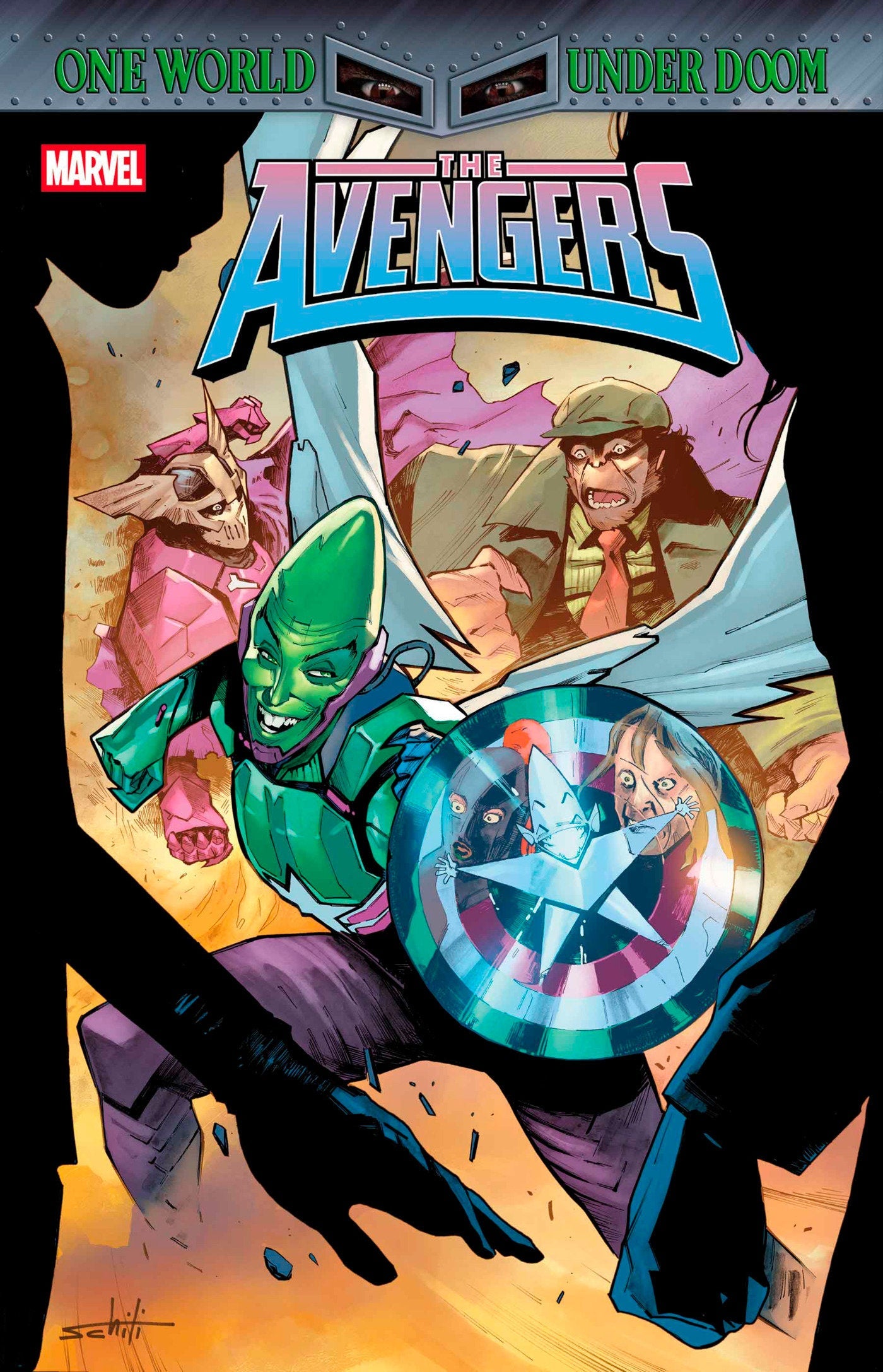 Marvel Comics Avengers #26 Valerio Schiti Impossible Man Pop-Up
