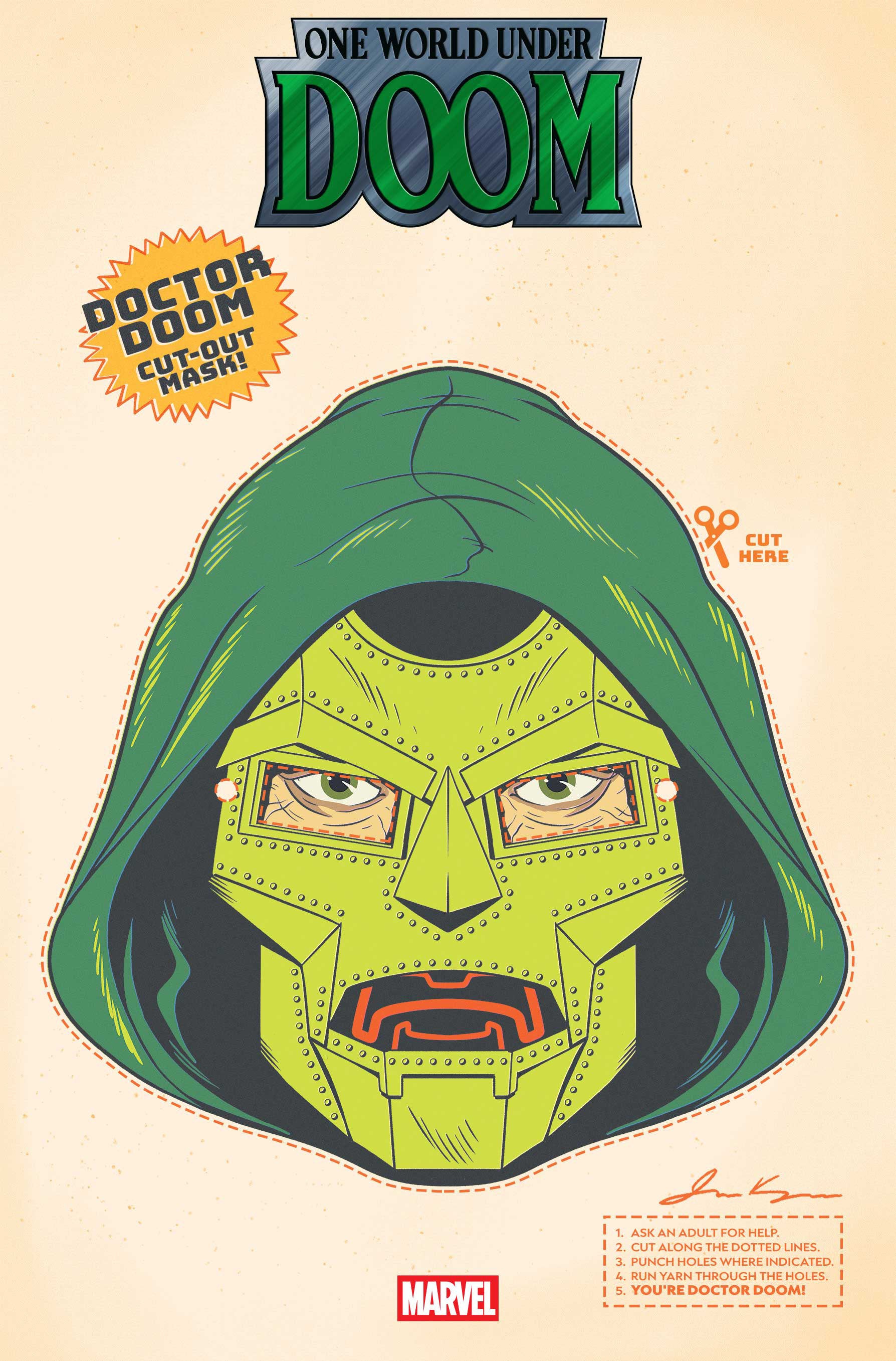 Marvel Comics One World Under Doom #7 R.B. Silva Halloween Mask