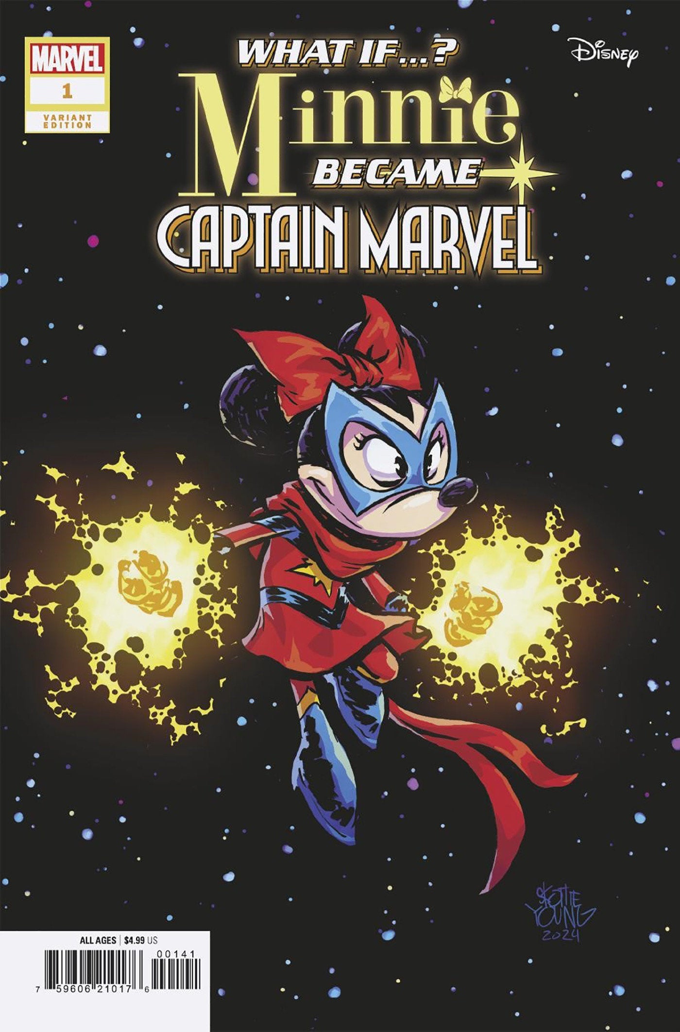 Marvel Comics What If Minnie Became Captain Marvel #1 Skottie Young