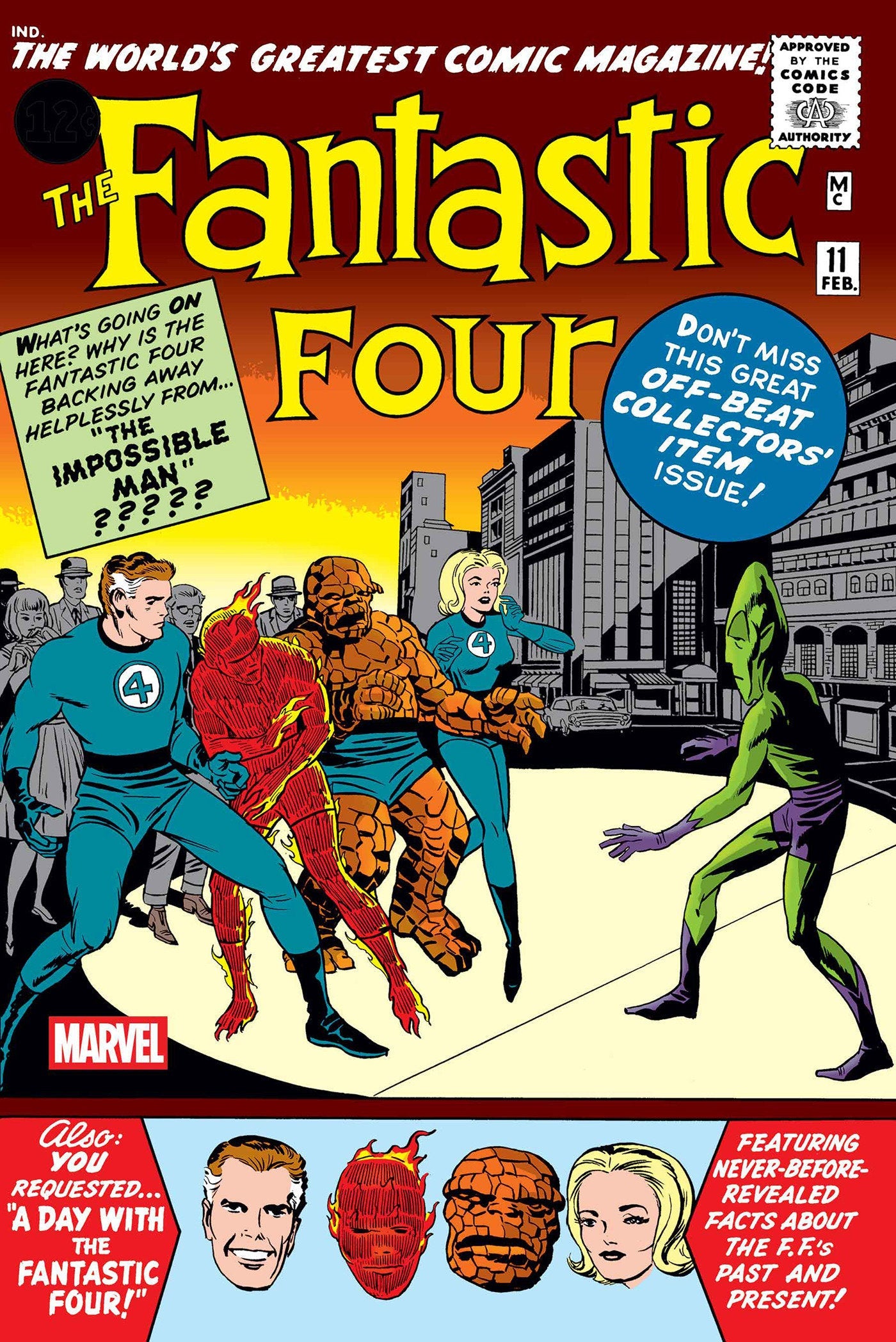 Marvel Comics Fantastic Four #11 Jack Kirby Foil Facsimile Variant