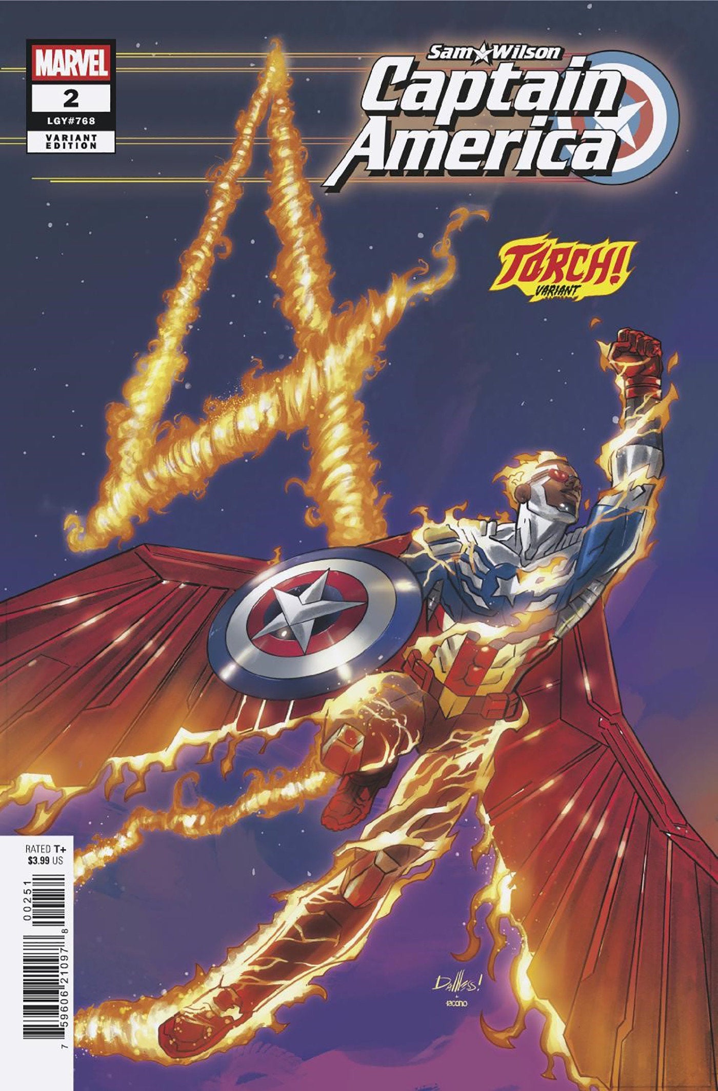Marvel Comics Sam Wilson Captain America #2 David Messina