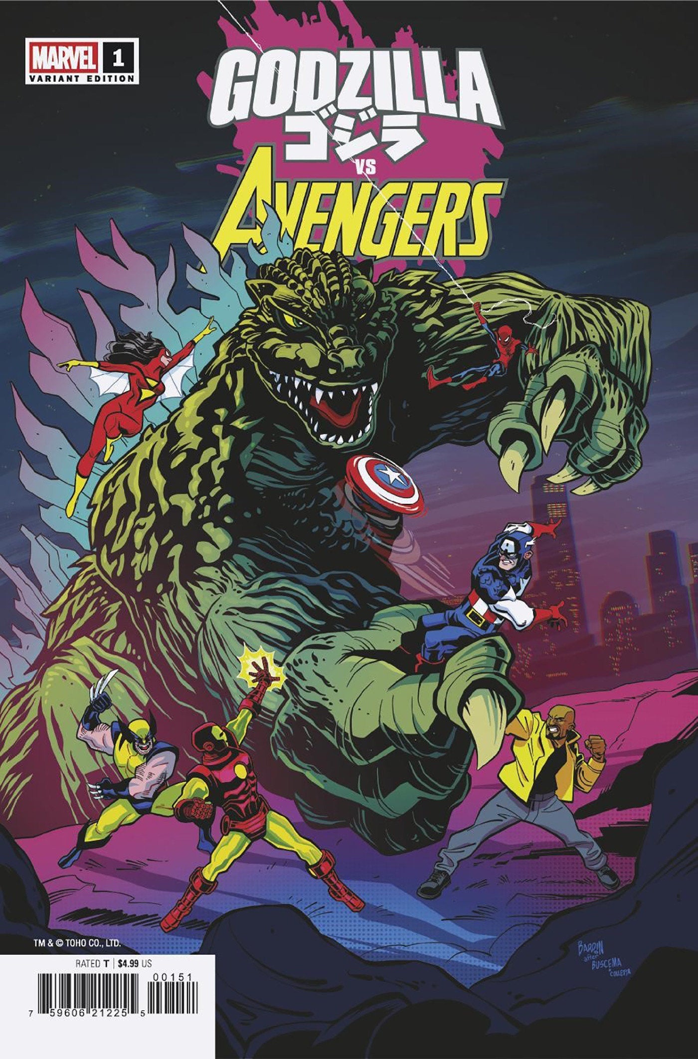 Marvel Comics Godzilla Vs Avengers #1 Dave Bardin