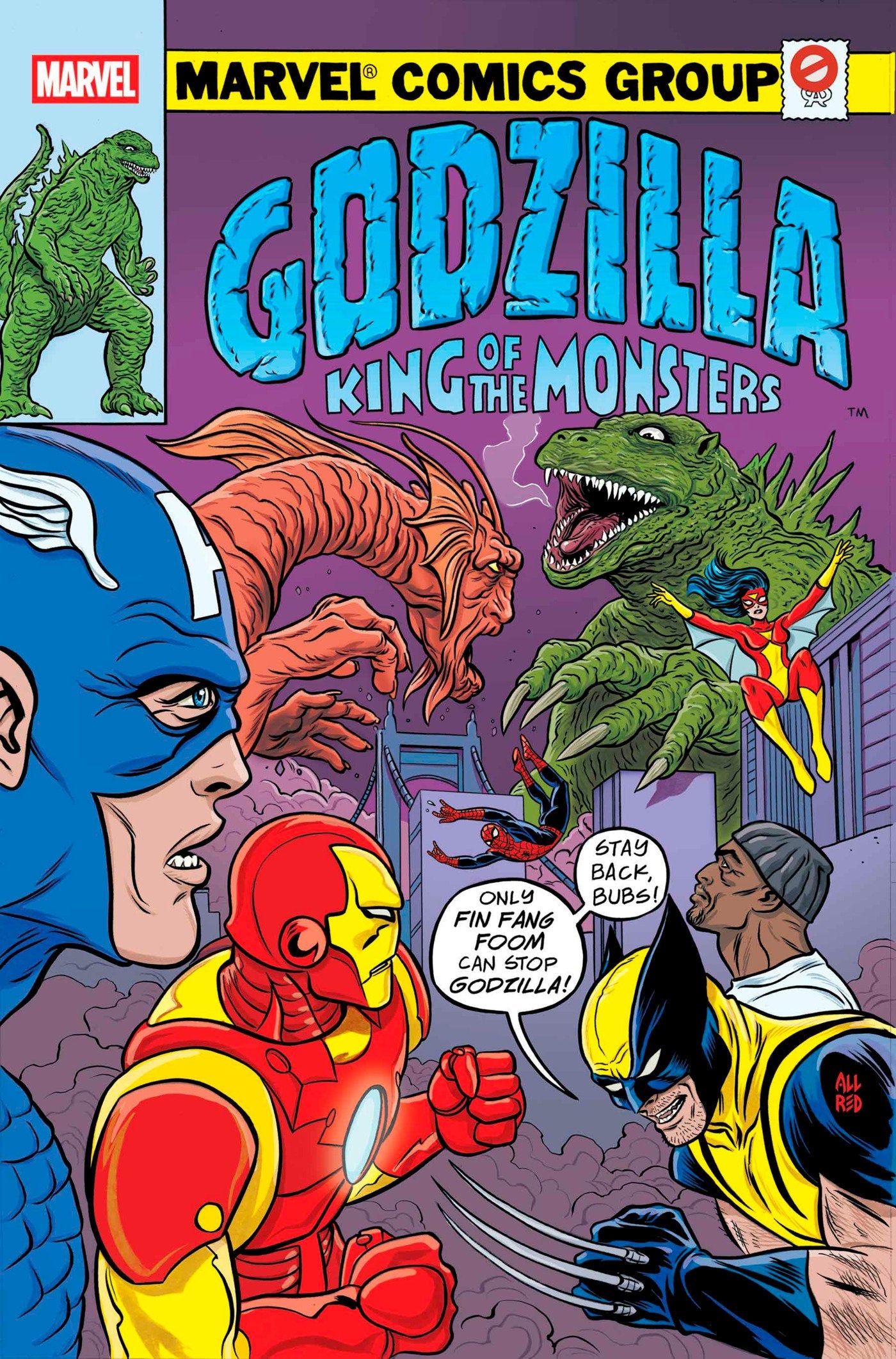Marvel Comics Godzilla Vs Avengers #1 Mike Allred