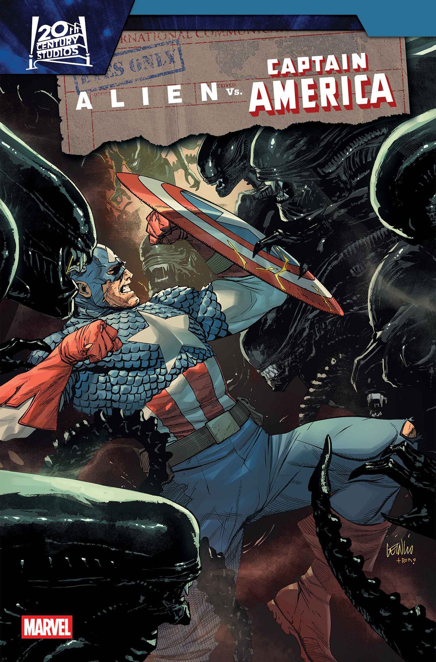 Marvel Comics Alien Vs. Captain America #1 Leinil Yu