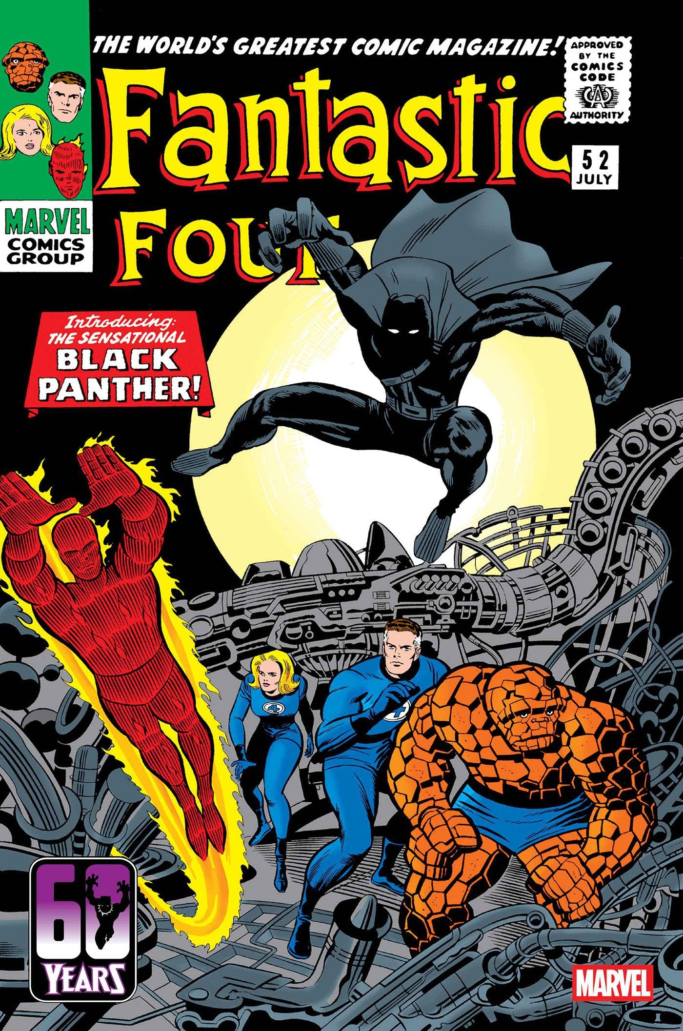 Marvel Comics Fantastic Four #52 Jack Kirby Foil Facsimile Variant