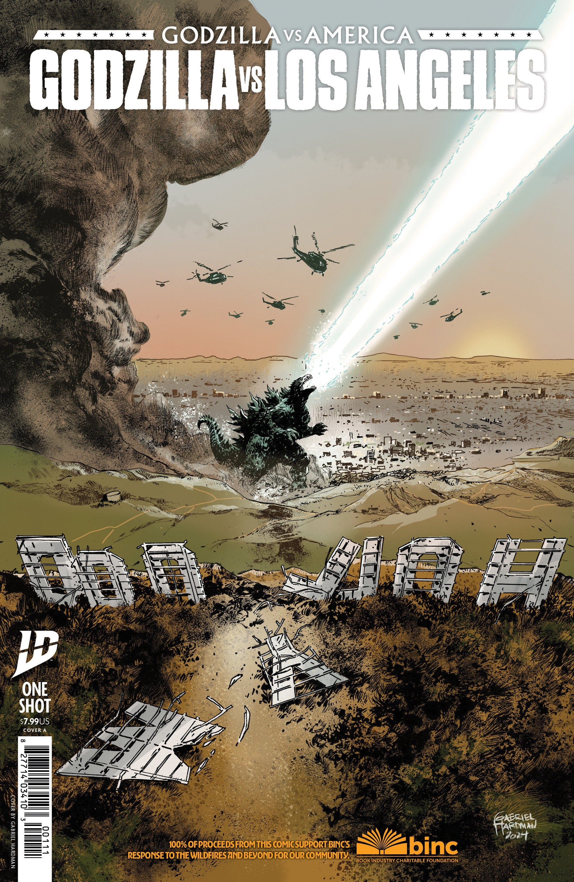 IDW Publishing Godzilla Vs America Los Angeles Gabriel Hardman