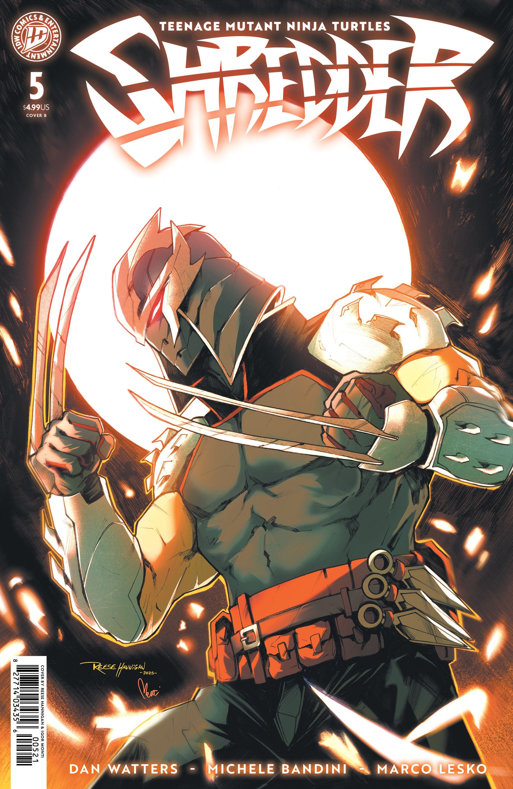 IDW Publishing Teenage Mutant Ninja Turtles: Shredder #5 Reese Hannigan