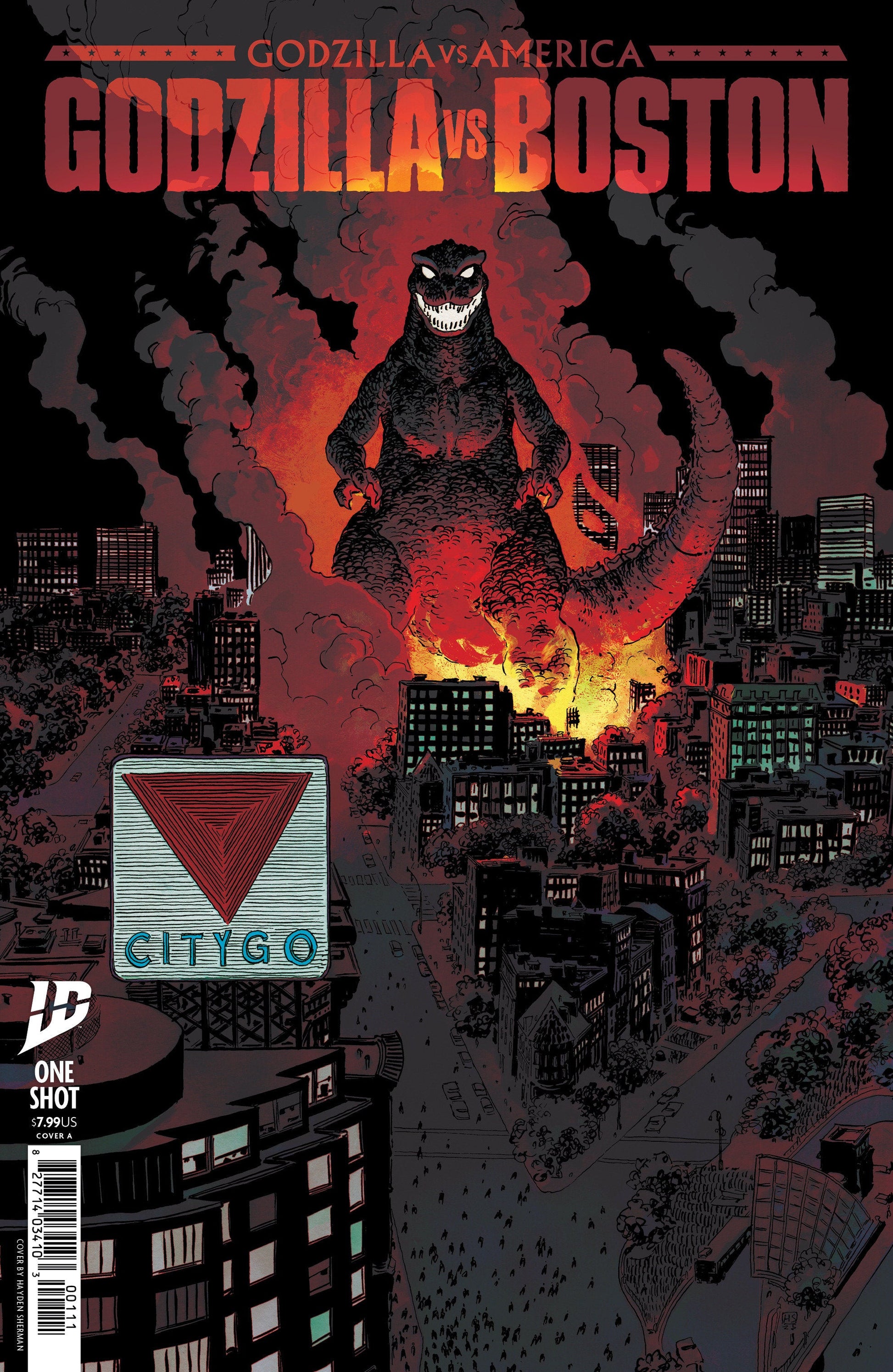 IDW Publishing Godzilla Vs America Boston Hayden Sherman
