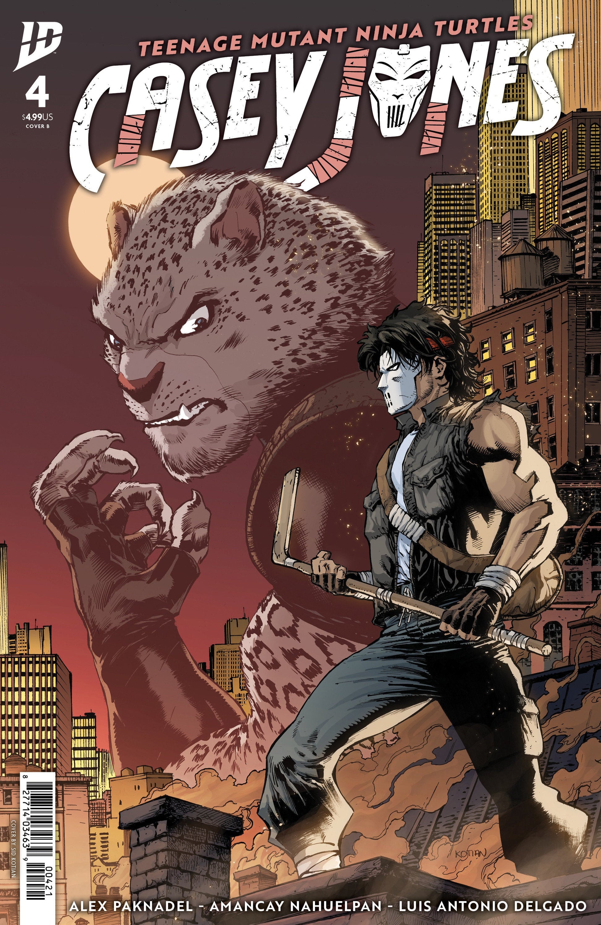 IDW Publishing Teenage Mutant Ninja Turtles: Casey Jones #4 Sid Kotian