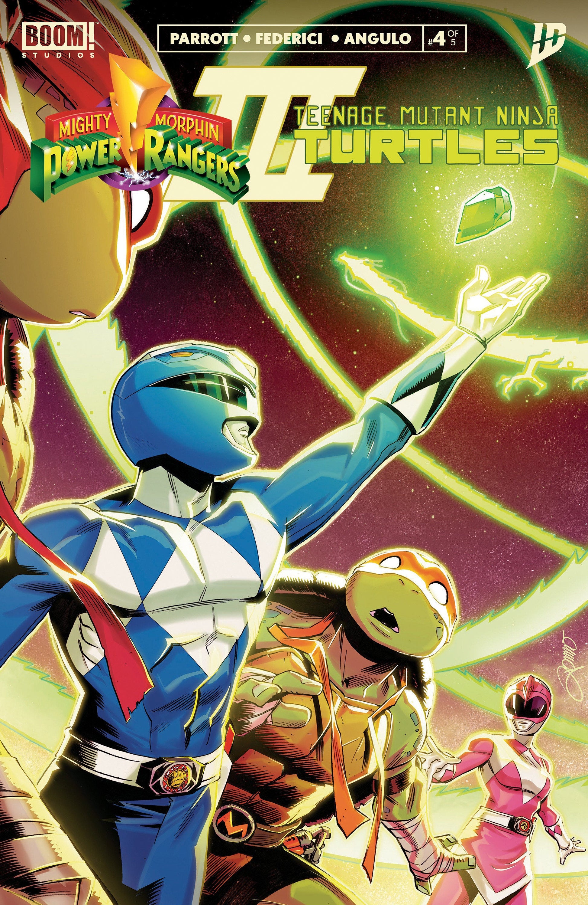 Boom! Entertainment Mighty Morphin Power Rangers/Teenage Mutant Ninja Turtles #4 Alessio Zonno