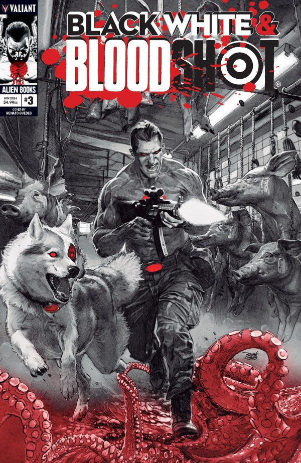 Valiant Entertainment Black White & Bloodshot #3 Renato Guedes