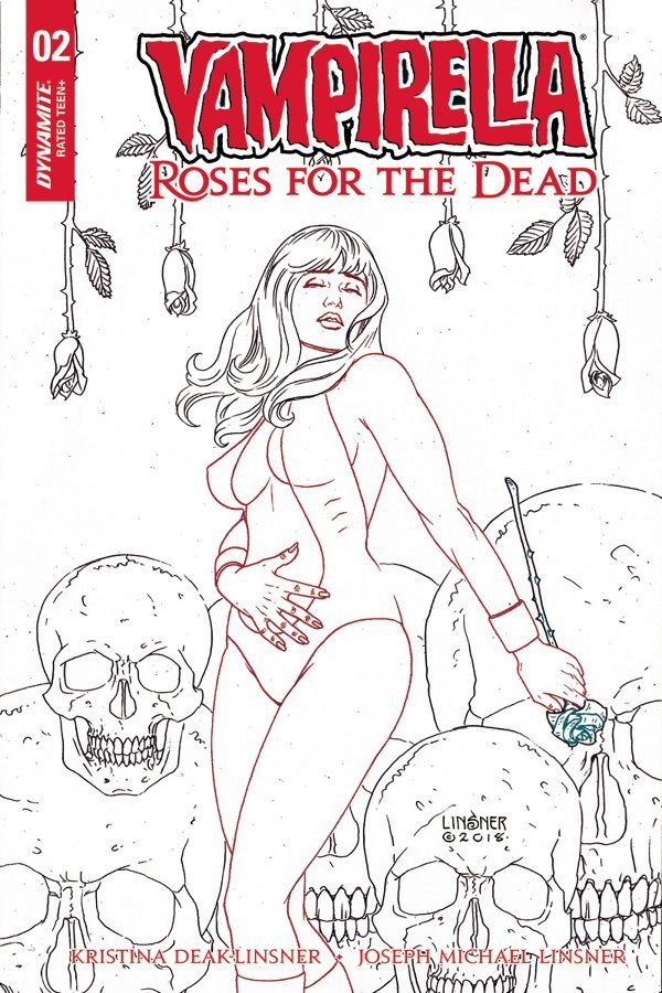 Dynamite Entertainment Vampirella Roses For Dead #4 Joseph Michael Linsner